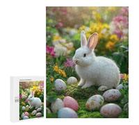 500 PCS Jigsaw Puzzle for Teenagers Easter Bunny with Eggs-10 Jigsaws for Adults Puzzle Difficult Challenge Fun Activities at Home Great Gift for Gaming 500 PCS
