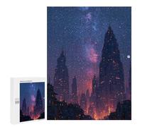 500 PCS Jigsaw Puzzle for Teenagers Galactic Cityscape Jigsaws for Adults Puzzle Difficult Challenge Fun Activities at Home Great Gift for Gaming 500 PCS