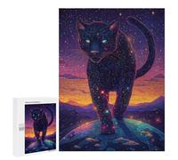 500 PCS Jigsaw Puzzle for Teenagers Galactic Panther Majesty Jigsaw Puzzles for Adults Analysis And Logic Every Piece Is Unique - Brainteaser Family Games 500 PCS