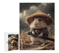 500 PCS Jigsaw Puzzle for Teenagers Hamster Samurai Warrior Jigsaw Puzzles for Adults Analysis And Logic Every Piece Is Unique - Brainteaser Family Games 500 PCS