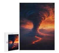 500 PCS Jigsaw Puzzle for Teenagers Tornado in Mountains Jigsaw Puzzles for Adults Analysis And Logic Every Piece Is Unique - Brainteaser Family Games 500 PCS
