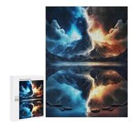 500 PCS Jigsaw Puzzle for Teenagers Volcano Reflections Nature's Dramatic Display Jigsaws for Adults Puzzle Difficult Challenge Fun Activities at Home Great Gift for Gaming 500 PCS