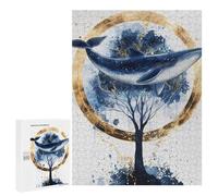 500 PCS Jigsaw Puzzle for Teenagers Whale And Tree Art Print Adult Jigsaw Puzzles Staycation Kill Time Every Piece Is Unique - Great Gift for Gaming 500 PCS