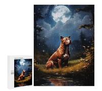 500 PCS Jigsaw Puzzle for Teenagerss American Pit Bull Terrier Adult Jigsaw Puzzle Fun Games Home Decoration Fun at Home Activities, 500 PCS