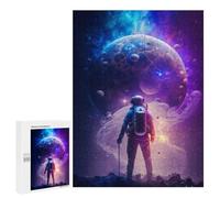 500 PCS Jigsaw Puzzle for Teenagerss Astronaut Gazing at Planets Jigsaw for Adults Fun Games But Fun And Humorous Unique Birthday And Xmas Gifts 500 PCS