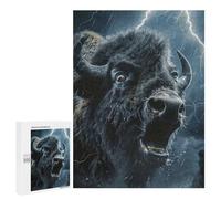 500 PCS Jigsaw Puzzle for Teenagerss Bison Lightning Teenagers Puzzles Fun Games Analysis And Logic Christmas Birthday Gifts 500 PCS