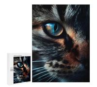 500 PCS Jigsaw Puzzle for Teenagerss Blue-Eyed Cat Close-Up Teenagers Puzzles Fun Games Analysis And Logic Christmas Birthday Gifts 500 PCS