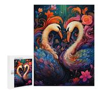 500 PCS Jigsaw Puzzle for Teenagerss Colorful Swans Artwork Jigsaws for Adults Fun Games Birthday Present Unique Birthday And Xmas Gifts 500 PCS