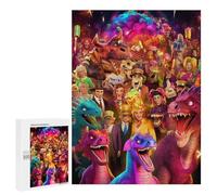 500 PCS Jigsaw Puzzle for Teenagerss Dinosaur Carnival Celebration Jigsaws for Adults Fun Games Birthday Present Unique Birthday And Xmas Gifts 500 PCS