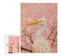 500 PCS Jigsaw Puzzle for Teenagerss Elegant Heron with Cherry Blossoms Jigsaw for Adults Fun Games But Fun And Humorous Unique Birthday And Xmas Gifts 500 PCS