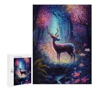 500 PCS Jigsaw Puzzle for Teenagerss Enchanted Forest Deer -9 Teenagers Puzzles Fun Games Analysis And Logic Christmas Birthday Gifts 500 PCS
