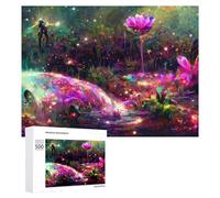 500 PCS Jigsaw Puzzle for Teenagerss Enchanted Forest with Mystical Flowers Jigsaws for Adults Fun Games Birthday Present Unique Birthday And Xmas Gifts 500 PCS