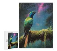500 PCS Jigsaw Puzzle for Teenagerss Exotic Bird Under Starry Sky Jigsaw for Adults Fun Games But Fun And Humorous Unique Birthday And Xmas Gifts 500 PCS