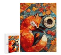 500 PCS Jigsaw Puzzle for Teenagerss Fox Napping in Autumn Jigsaw for Adults Fun Games But Fun And Humorous Unique Birthday And Xmas Gifts 500 PCS
