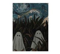 500 PCS Jigsaw Puzzle for Teenagerss Ghosts in A Field, Starry Night Adult Jigsaw Hands-on Game Analysis And Logic Christmas Birthday Gifts 500 PCS