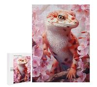 500 PCS Jigsaw Puzzle for Teenagerss Leopard Gecko Watercolor Jigsaw for Adults Fun Games But Fun And Humorous Unique Birthday And Xmas Gifts 500 PCS