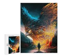 500 PCS Jigsaw Puzzle for Teenagerss Phoenix Rising A Man Faces The Giant Bird Jigsaws for Adults Fun Games Birthday Present Unique Birthday And Xmas Gifts 500 PCS