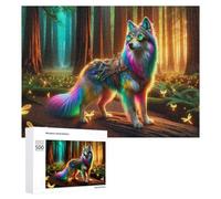 500 PCS Jigsaw Puzzle for Teenagerss Steampunk Wolf in Enchanted Forest Jigsaws for Adults Fun Games Birthday Present Unique Birthday And Xmas Gifts 500 PCS
