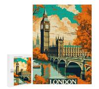 500 PCS Jigsaw Puzzle for Teenagerss Welcome to London III Teenagers Puzzles Fun Games Analysis And Logic Christmas Birthday Gifts 500 PCS