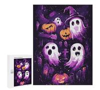 500 PCS Jigsaw Puzzle Halloween Ghosts And Pumpkins-2 Jigsaw for Teenagers Hand Speed Race Wishlist with Santa Claus Toys Educational Games 500 PCS
