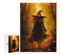 500 PCS Jigsaw Puzzle Witch in Autumn Forest-6 Jigsaw for Teenagers Hand Speed Race Wishlist with Santa Claus Toys Educational Games 500 PCS