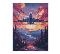 500 PCS Jigsaw Puzzles A380 Beautiful Tech Plane Adult Jigsaw Puzzle Hands-on Game Hand Speed Race Unique Gifts for Birthday And Christmas 500 PCS