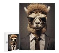 500 PCS Jigsaw Puzzles Alpaca Funny Animal Jigsaw for Adults Fun Games Perfect Decoration Unique Gifts for Birthday And Christmas 500 PCS