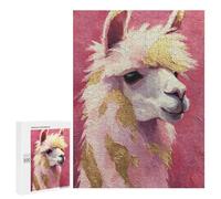 500 PCS Jigsaw Puzzles Alpaca Painting Art Print Jigsaw Puzzles for Teenagers Stress Reliever Train Your Brain And Hands Learning Educational Toys 500 PCS