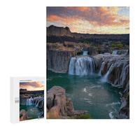 500 PCS Jigsaw Puzzles- Amazon Waterfall Sunset Scenic View Puzzle For Teenagers Family Activities for Birthday, Chrismas Unique Birthday And Gifts 500 PCS