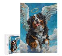 500 PCS Jigsaw Puzzles Angel Dog in Heaven Painting Puzzles for Teenagers Enhance Memory Difficult And Challenge Brainteaser Family Games 500 PCS