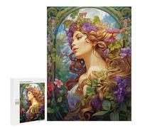 500 PCS Jigsaw Puzzles- Art Nouveau Floral Fantasy -2 Jigsaw for Adults Relaxing Games Staycation Kill Time Deal As Gifts for The Whole Family 500 PCS