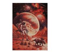 500 PCS Jigsaw Puzzles Astronaut Walks Alien Dino Adult Jigsaw Puzzle Hands-on Game Hand Speed Race Unique Gifts for Birthday And Christmas 500 PCS