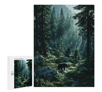 500 PCS Jigsaw Puzzles Bear in A Sunlit Forest Jigsaw Puzzles for Teenagerss But Fun And Humorous Every Piece Is Unique - Learning Educational Toys 500 PCS