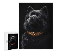 500 PCS Jigsaw Puzzles- Black & Gold Chow-Chow Jigsaw for Adults Relaxing Games Staycation Kill Time Deal As Gifts for The Whole Family 500 PCS