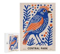 500 PCS Jigsaw Puzzles Blue Bird Central Park Jigsaw for Teenagerss Precision Cutting Fun Activities at Home Challenging Game And Family Play 500 PCS