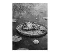 500 PCS Jigsaw Puzzles- Cat Nap on Lily Pad Painting Jigsaws for Adults Brain Teaser Game Precision Cutting Deal As Gifts for The Whole Family 500 PCS