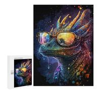 500 PCS Jigsaw Puzzles- Colorful Dragon Sunglasses Art Print Jigsaw for Adults Relaxing Games Staycation Kill Time Deal As Gifts for The Whole Family 500 PCS
