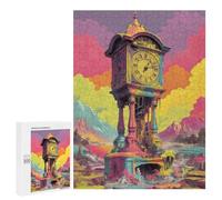 500 PCS Jigsaw Puzzles Colorful Fantasy Clock Tower Adult Jigsaw Puzzles Enhance Memory Educational Challenge Toys Educational Games 500 PCS