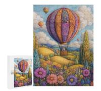 500 PCS Jigsaw Puzzles Colorful Hot Air Balloon Ride Jigsaw Puzzles for Teenagers Stress Reliever Train Your Brain And Hands Learning Educational Toys 500 PCS