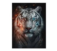 500 PCS Jigsaw Puzzles Colorful White Tiger Adult Jigsaw Puzzle Hands-on Game Hand Speed Race Unique Gifts for Birthday And Christmas 500 PCS