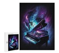 500 PCS Jigsaw Puzzles- Cosmic Piano Melody Jigsaw for Adults Relaxing Games Staycation Kill Time Deal As Gifts for The Whole Family 500 PCS