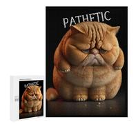 500 PCS Jigsaw Puzzles Cranky Cat Jigsaw for Adults Fun Games Perfect Decoration Unique Gifts for Birthday And Christmas 500 PCS