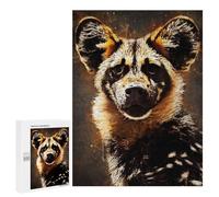 500 PCS Jigsaw Puzzles Cute Hyena Jigsaws for Adults Anti-Stress Toys Staycation Kill Time Parent-child Interaction 500 PCS