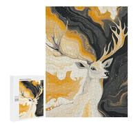 500 PCS Jigsaw Puzzles Deer Abstract Art Print Jigsaws for Adults Puzzle For Family Fun Difficult And Challenge Educational Family Game 500 PCS