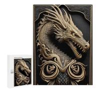 500 PCS Jigsaw Puzzles- Dragon Sovereign Art Deco Jigsaw for Adults Relaxing Games Staycation Kill Time Deal As Gifts for The Whole Family 500 PCS