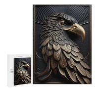 500 PCS Jigsaw Puzzles- Eagle Gold Decor Jigsaw for Adults Relaxing Games Staycation Kill Time Deal As Gifts for The Whole Family 500 PCS
