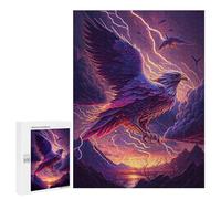 500 PCS Jigsaw Puzzles Eagle Lightning Storm Fantasy Artwork Jigsaw Puzzles for Teenagerss But Fun And Humorous Every Piece Is Unique - Learning Educational Toys 500 PCS