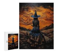 500 PCS Jigsaw Puzzles Enchanted Witch's Journey Puzzles for Teenagers Enhance Memory Difficult And Challenge Brainteaser Family Games 500 PCS
