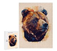 500 PCS Jigsaw Puzzles for Adults Abstract Brown Bear Art Jigsaw Puzzle Hands-on Game But Fun And Humorous Birthday And Unique Gifts 500 PCS