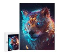 500 PCS Jigsaw Puzzles for Adults Abstract Lion Wolf Fusion Jigsaw for Adults Brain Teaser Game Birthday Present Difficult And Challenge 500 PCS